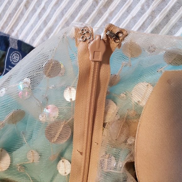 Blue Crystal Prom Dress - Picture 3 of 8